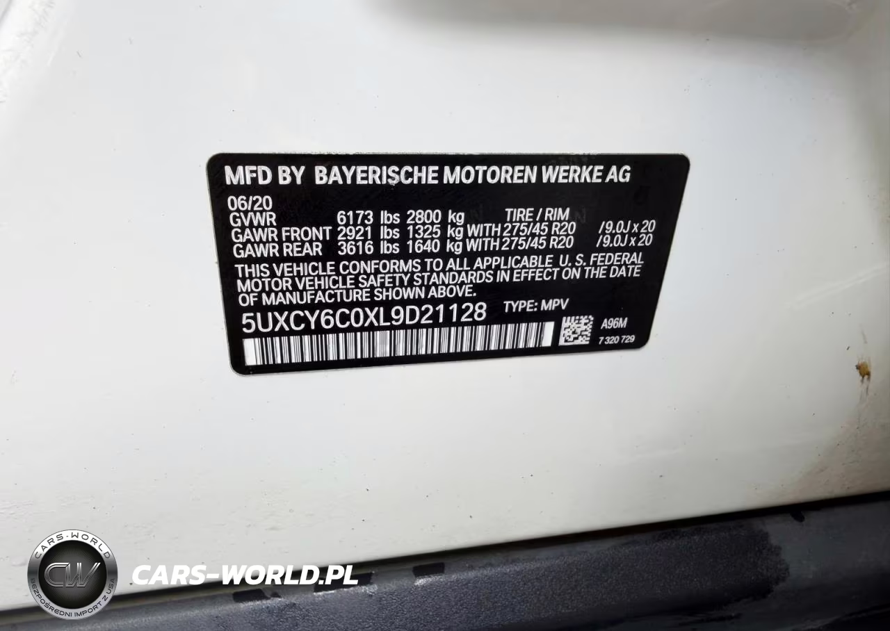 2020 BMW X6 xDrive40I VIN:5UXCY6C0XL9D21128 - 10