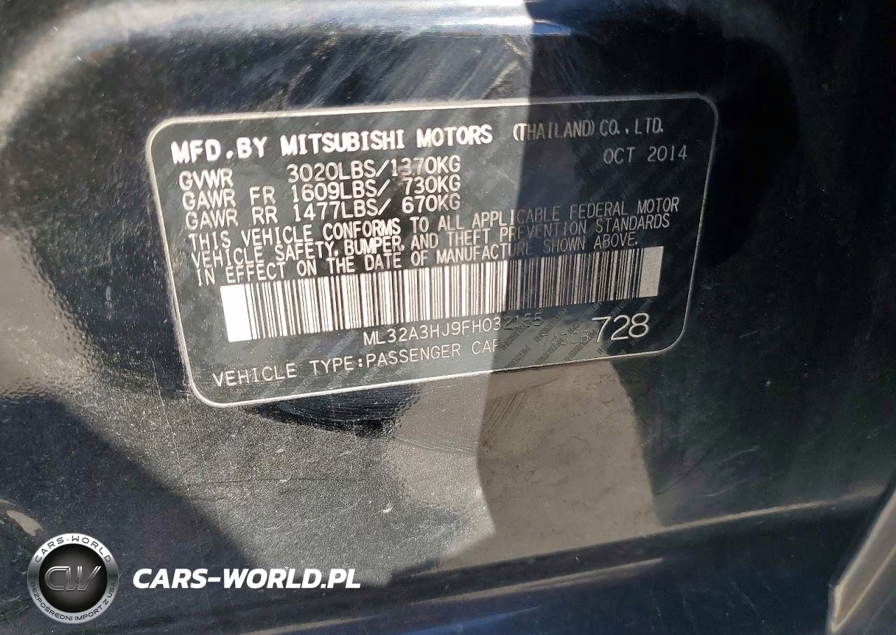 2015 Mitsubishi Mirage De VIN:ML32A3HJ9FH032155 - 12