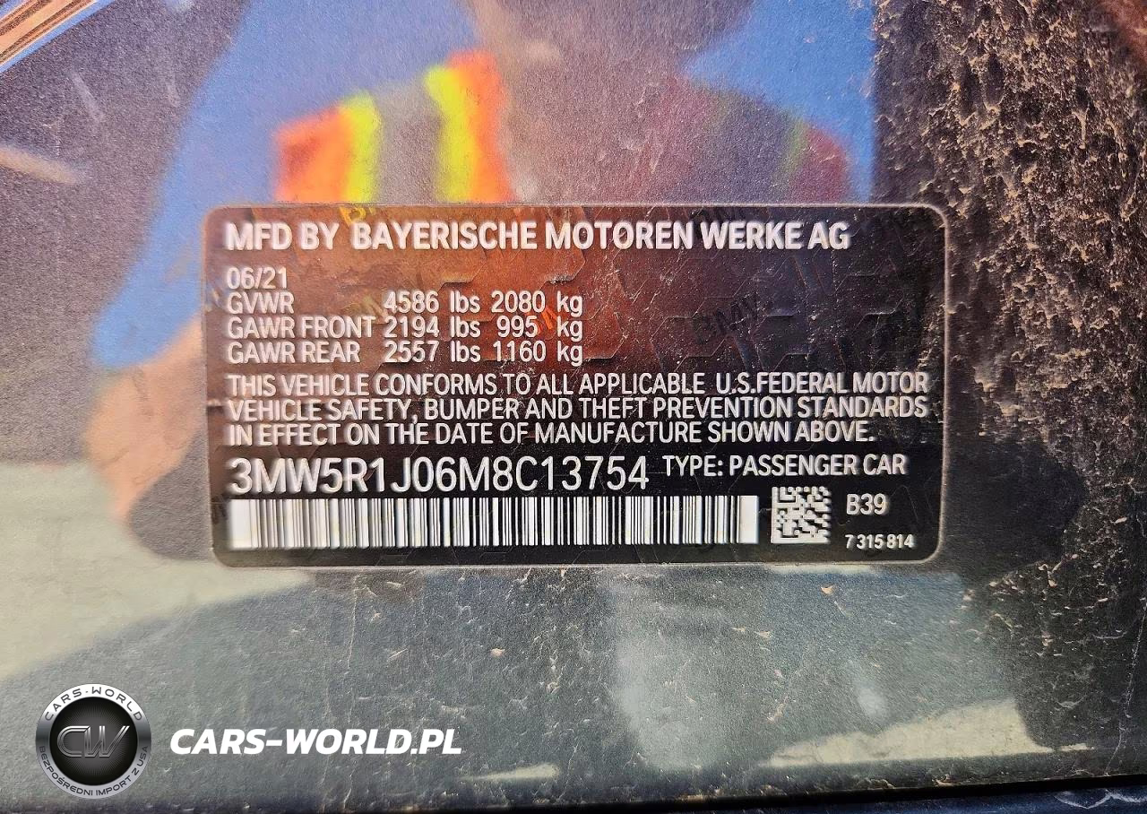2021 BMW 330I VIN:3MW5R1J06M8C13754 - 12
