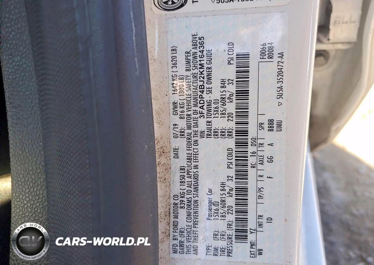 2019 Ford Fiesta Se VIN:3FADP4BJ2KM164365 - 13