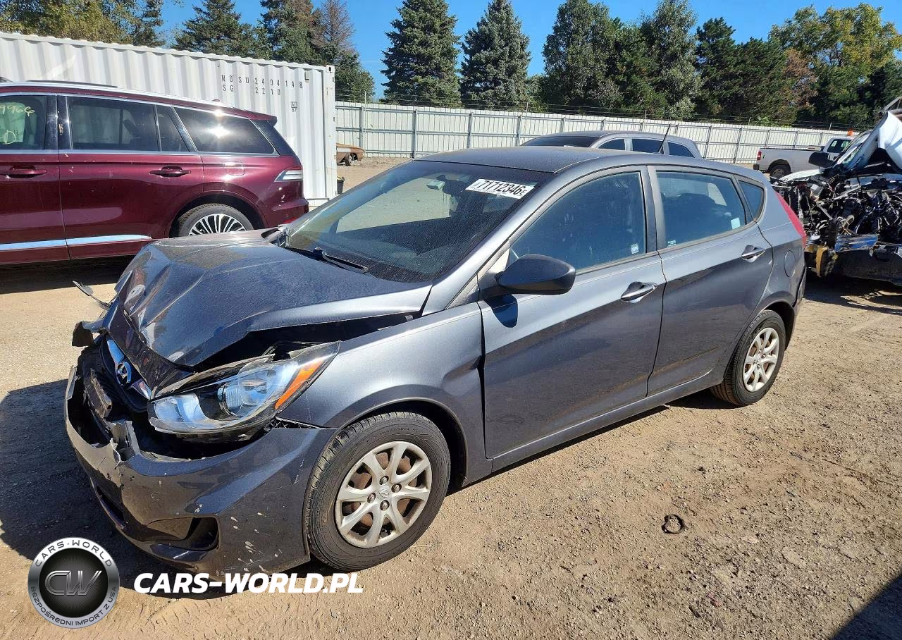 2012 Hyundai Accent Gs VIN:KMHCT5AE2CU028791 - 1