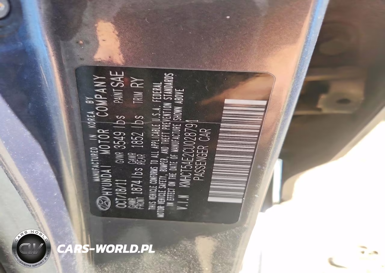 2012 Hyundai Accent Gs VIN:KMHCT5AE2CU028791 - 12