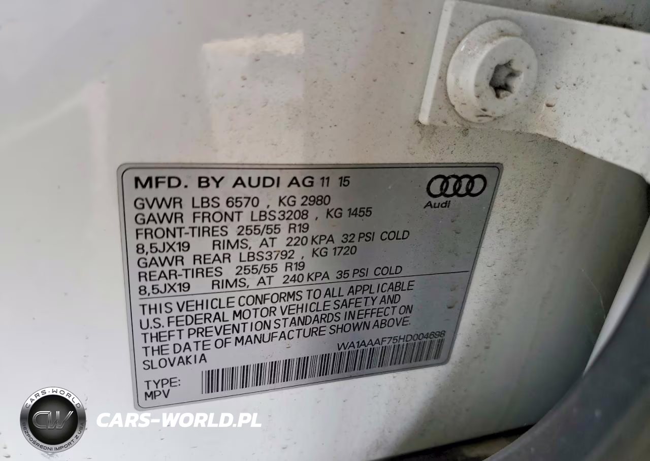 2017 Audi Q7 Premium VIN:WA1AAAF75HD004698 - 13