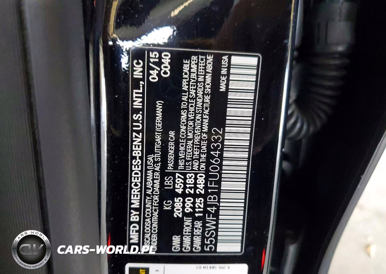 2015 Mercedes-Benz C 300 VIN:55SWF4JB1FU064332 - 12
