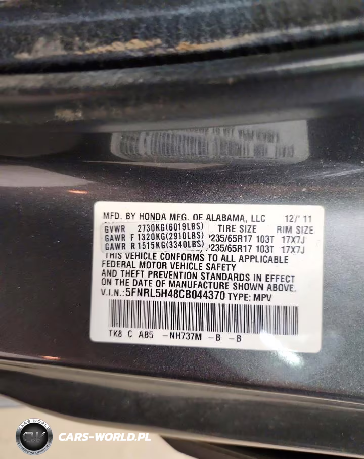 2012 Honda Odyssey Ex VIN:5FNRL5H48CB044370 - 13