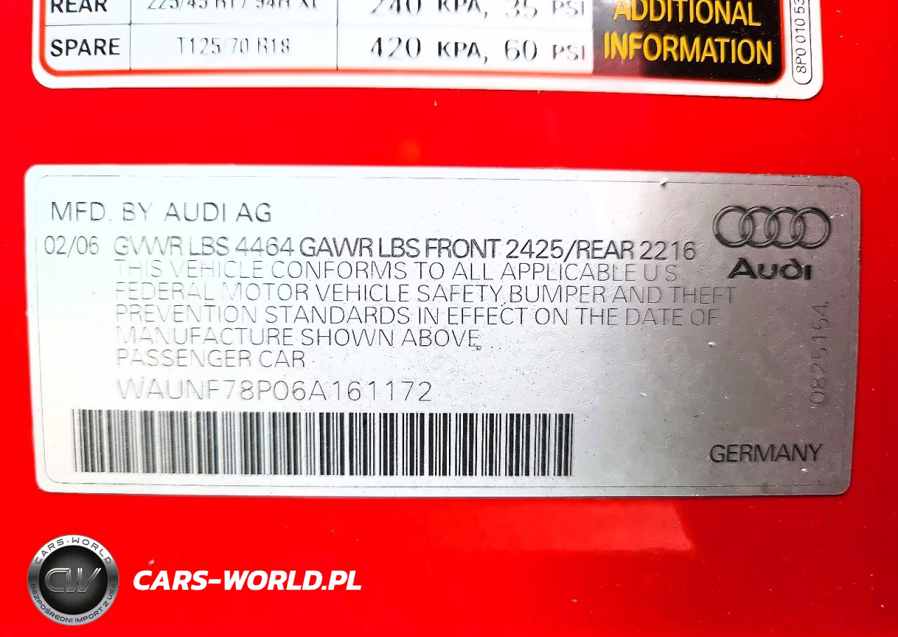 2006 Audi A3 2.0 Premium VIN:WAUNF78P06A161172 - 12