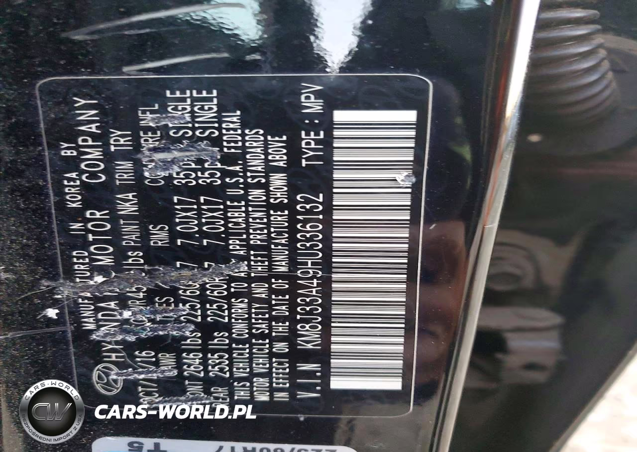 2017 Hyundai Tucson Se VIN:KM8J33A49HU336132 - 12
