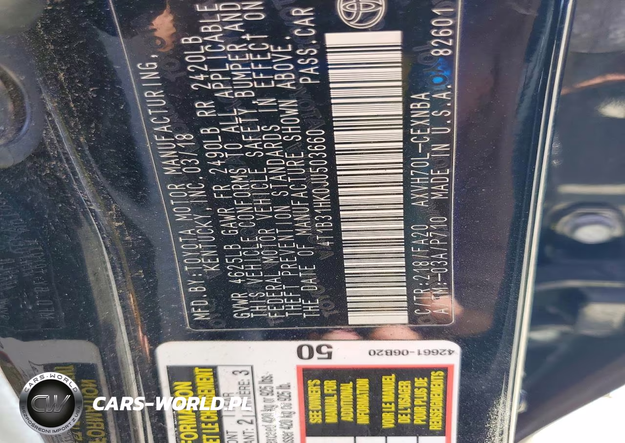 2018 Toyota Camry Le VIN:4T1B31HK0JU503660 - 12