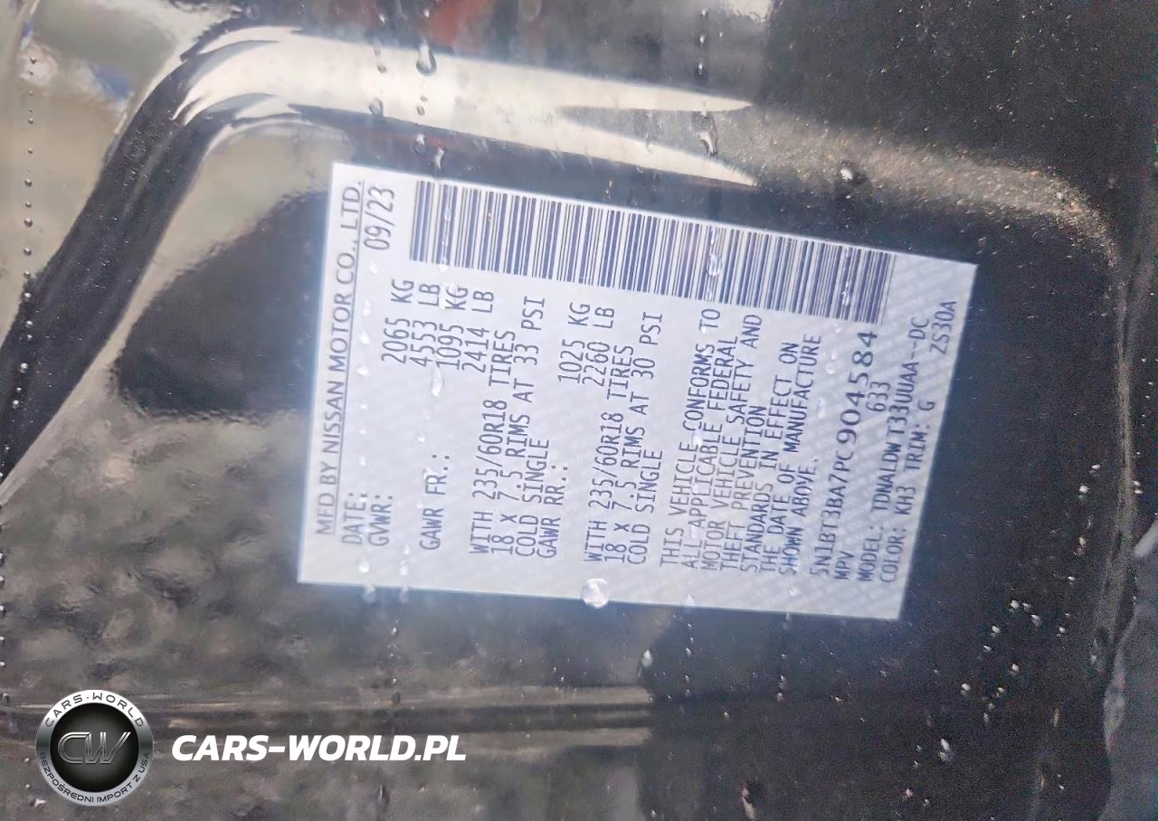 2023 Nissan Rogue Sv VIN:5N1BT3BA7PC904584 - 13