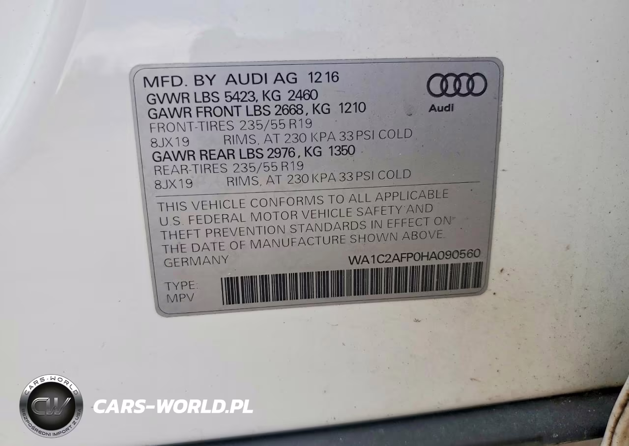2017 Audi Q5 Premium VIN:WA1C2AFP0HA090560 - 13