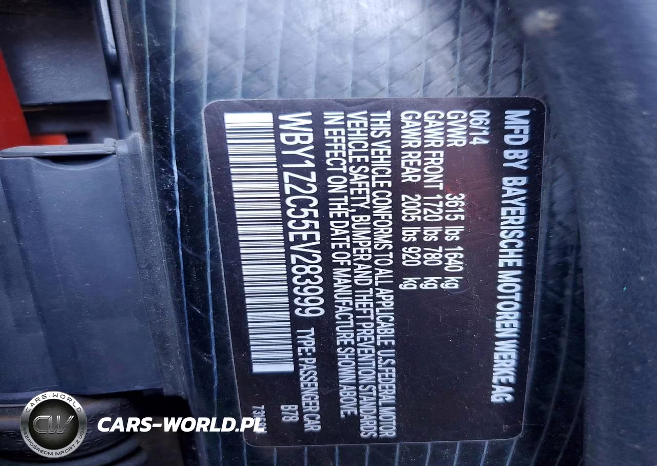 2014 BMW I3 Bev VIN:WBY1Z2C55EV283999 - 12