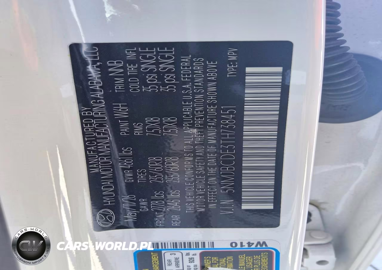 2026 Hyundai Tucson Sel VIN:5NMJBCDE3TH738451 - 14