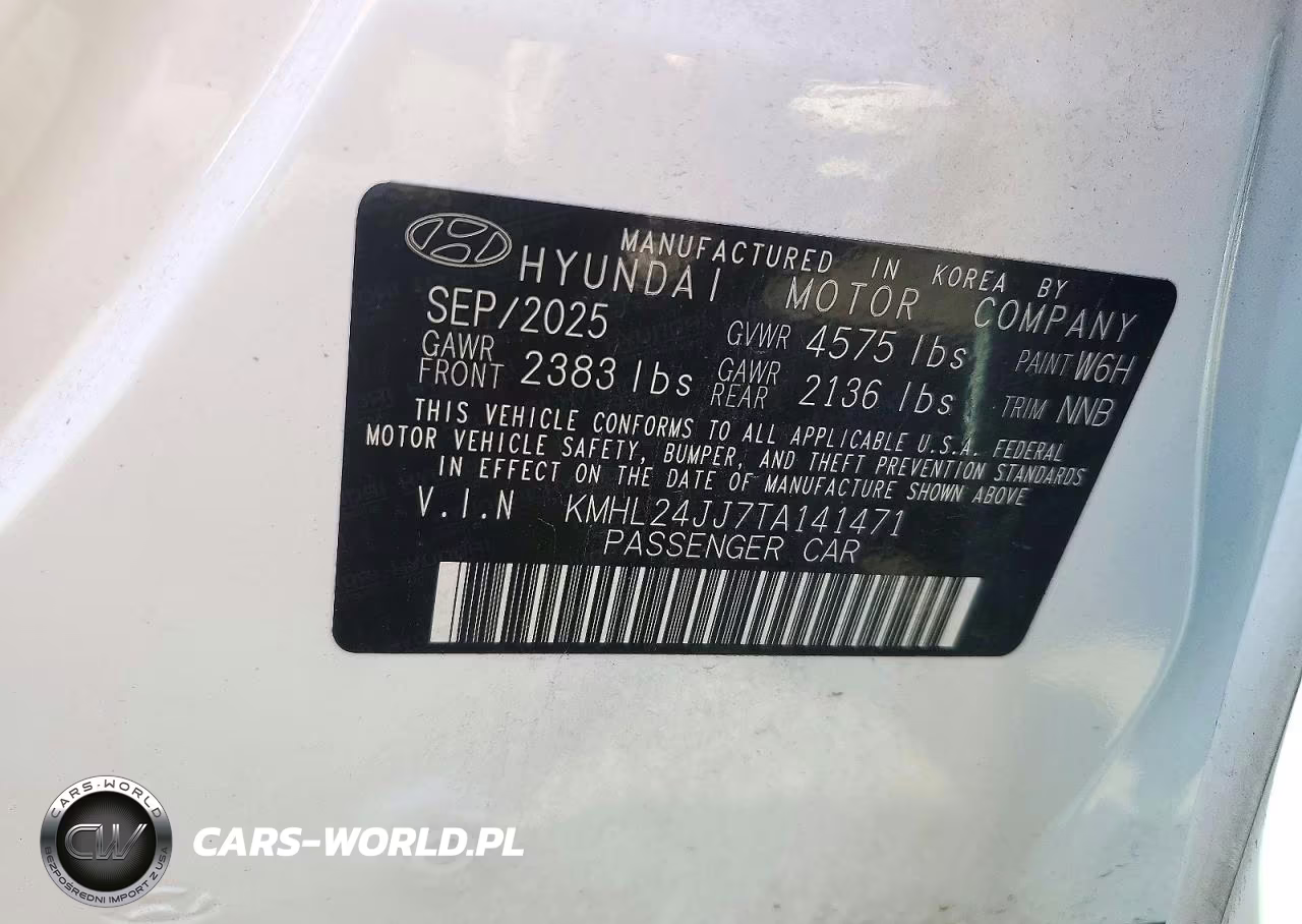 2026 Hyundai Sonata Hybrid Blue VIN:KMHL24JJ7TA141471 - 12