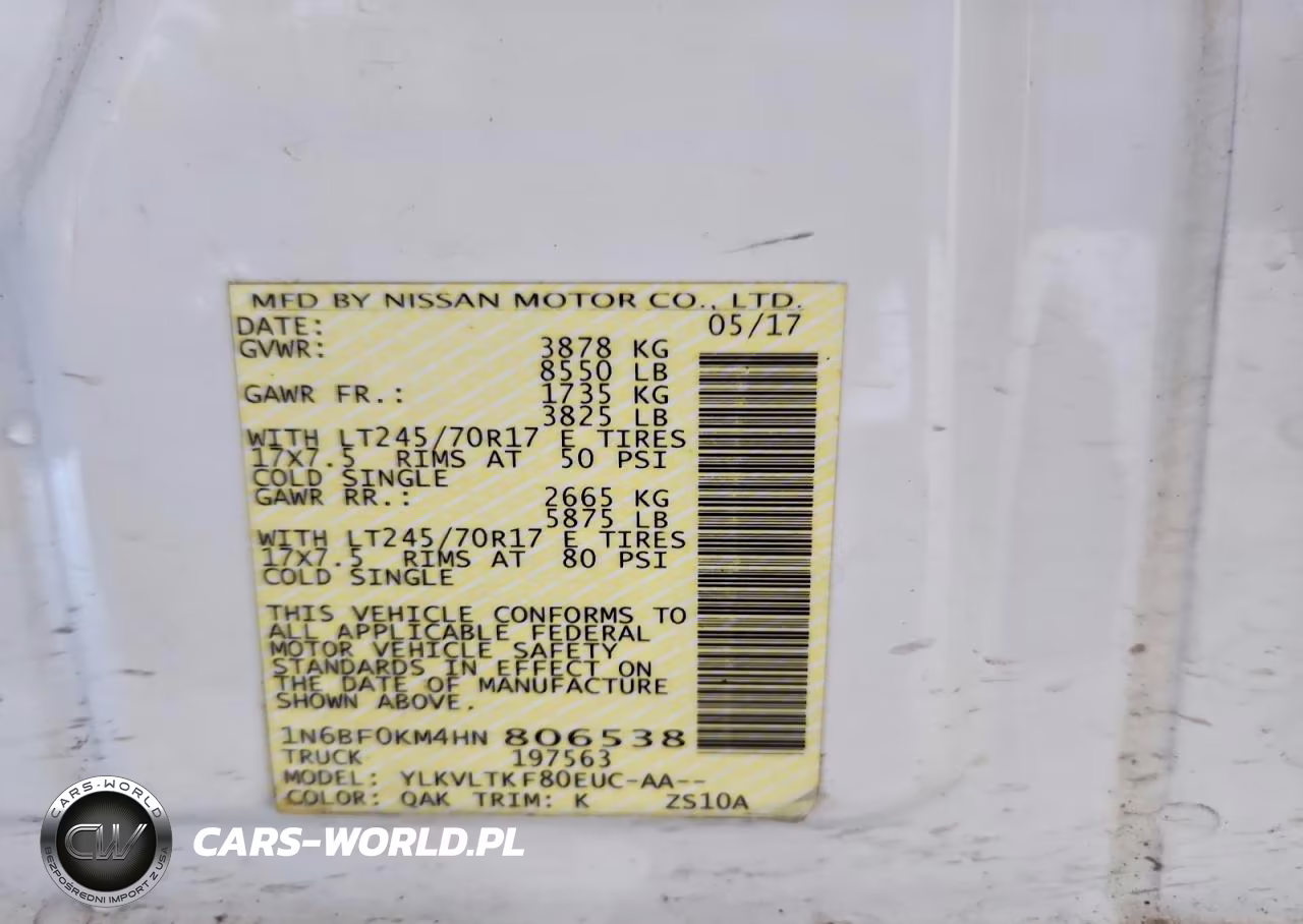 2017 Nissan Nv 1500 Sv VIN:1N6BF0KM4HN806538 - 13
