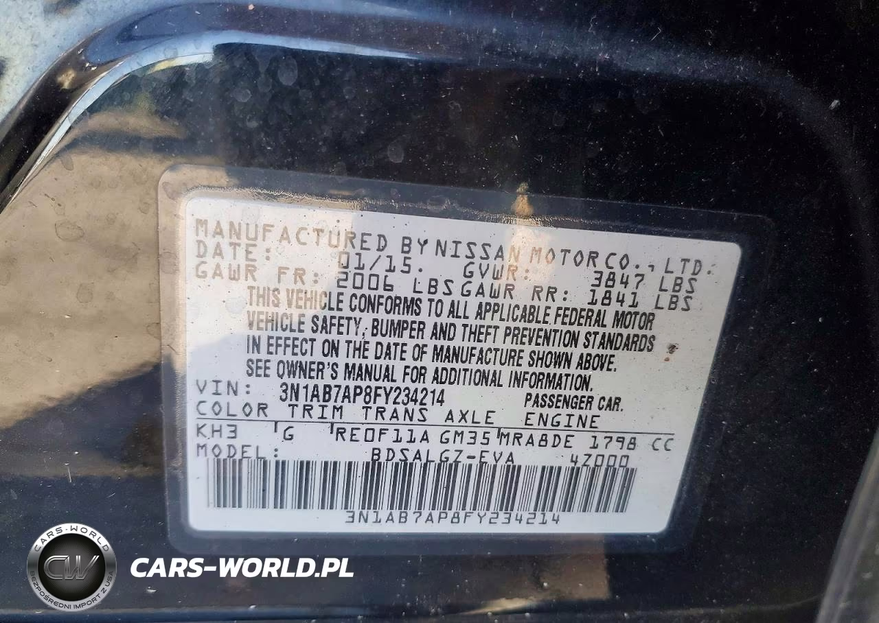 2015 Nissan Sentra Sl VIN:3N1AB7AP8FY234214 - 12