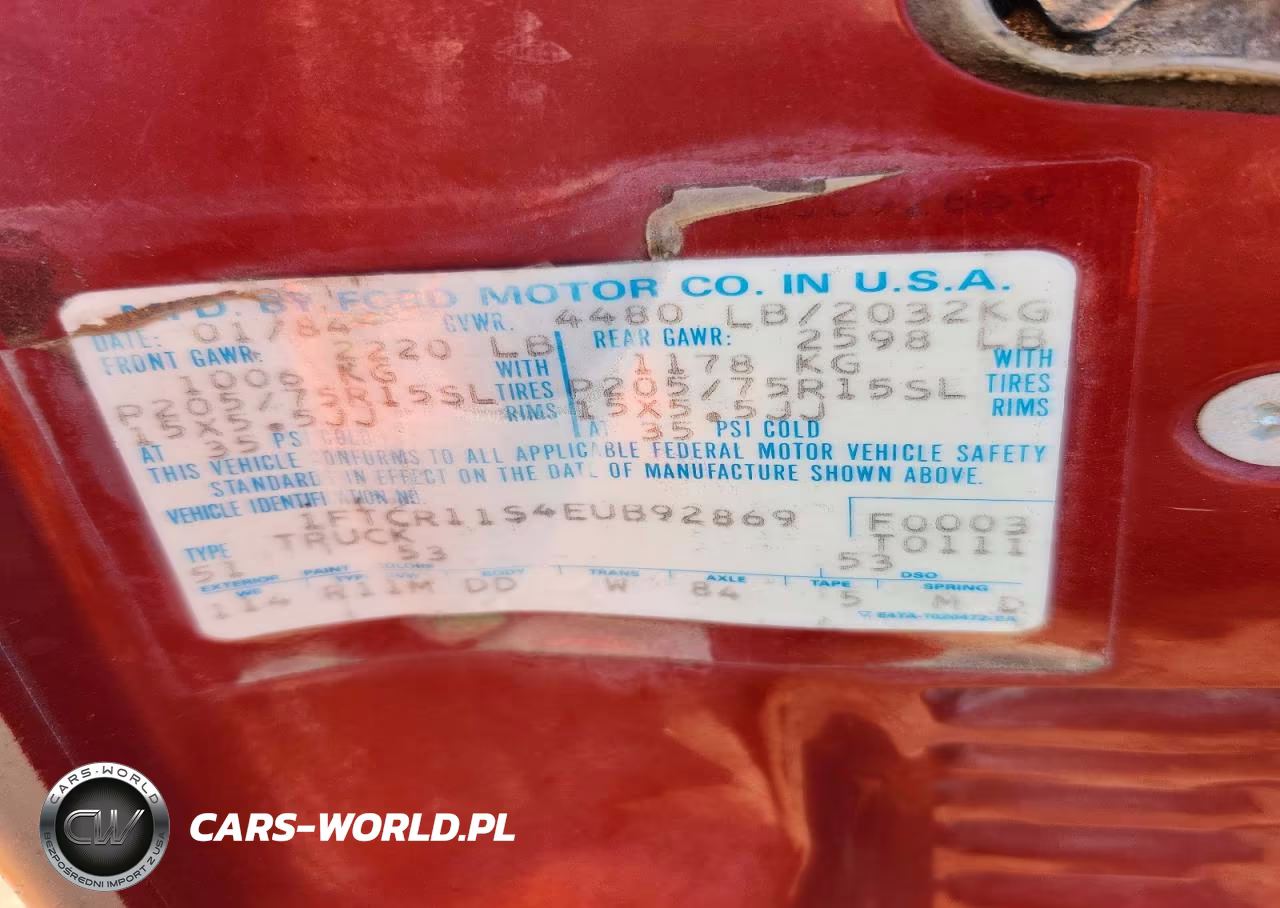 1984 Ford Ranger VIN:1FTCR11S4EUB92869 - 12