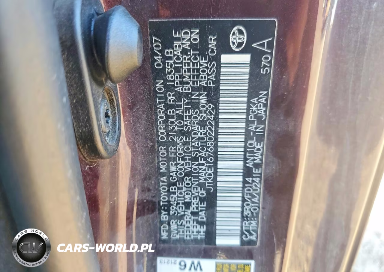 2008 Scion Tc Base VIN:JTKDE167680222429 - 12