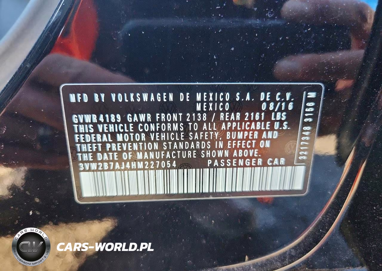 2017 Volkswagen Jetta S VIN:3VW2B7AJ4HM227054 - 12