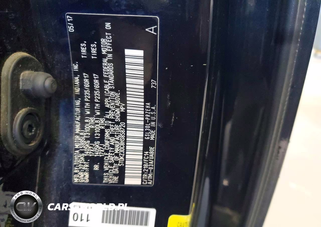 2017 Toyota Sienna Le VIN:5TDKZ3DC8HS858720 - 13
