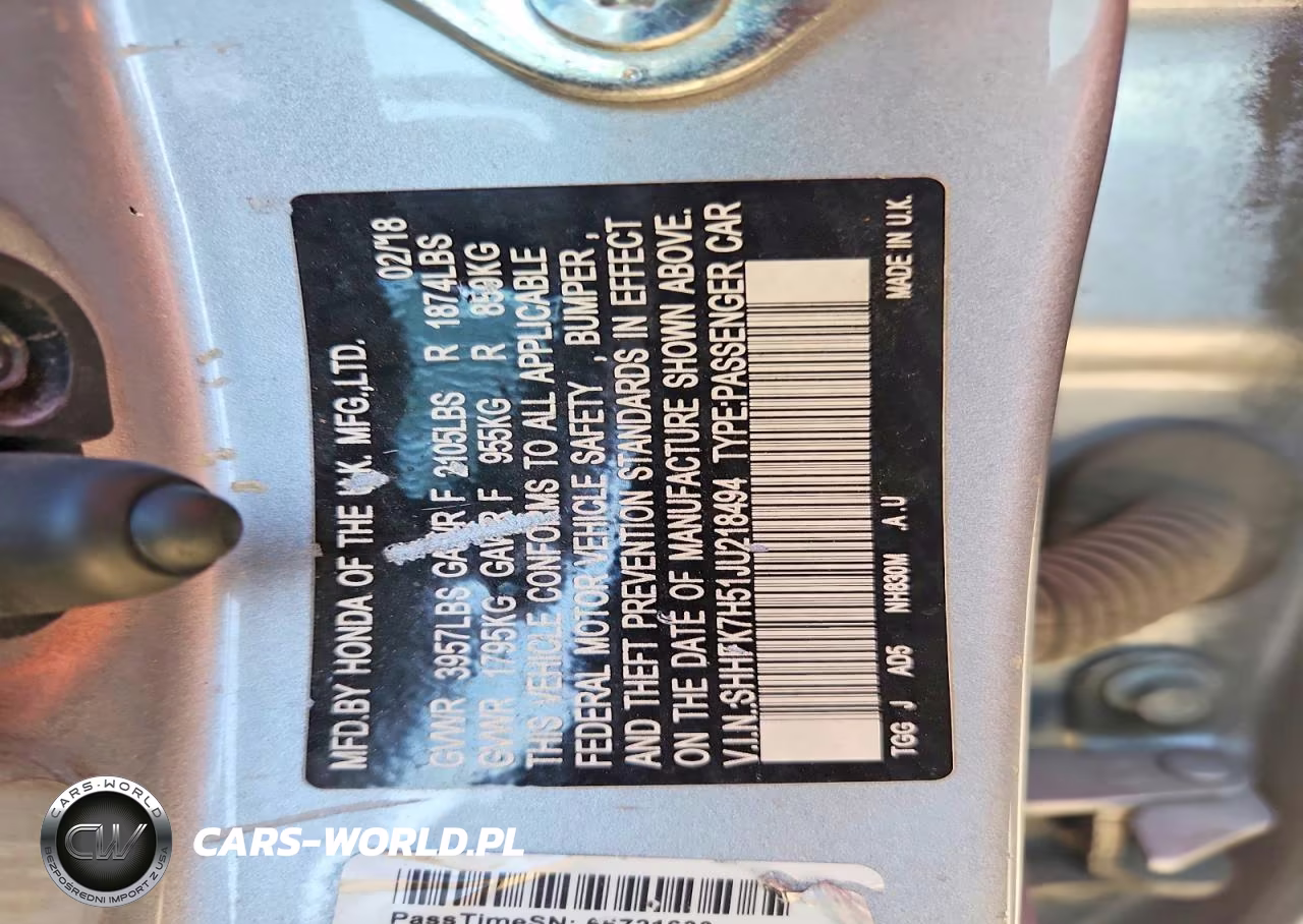 2018 Honda Civic Ex VIN:SHHFK7H51JU218494 - 12
