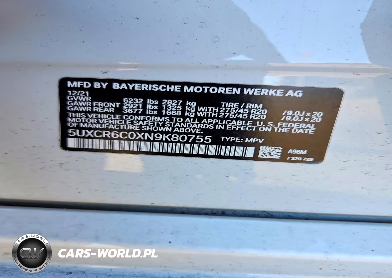 2022 BMW X5 xDrive40I VIN:5UXCR6C0XN9K80755 - 12