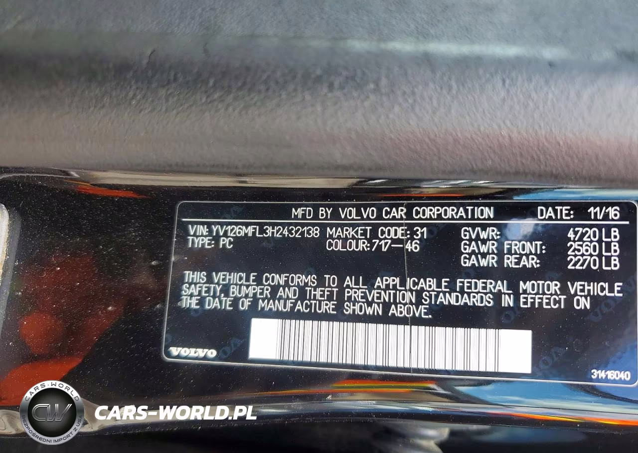 2017 Volvo S60 VIN:YV126MFL3H2432138 - 13