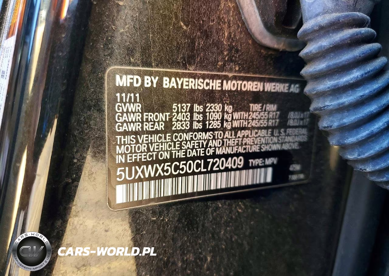 2012 BMW X3 xDrive28I VIN:5UXWX5C50CL720409 - 12