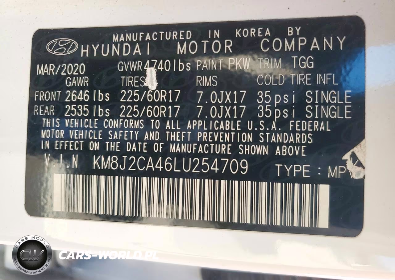 2020 Hyundai Tucson Se VIN:KM8J2CA46LU254709 - 14