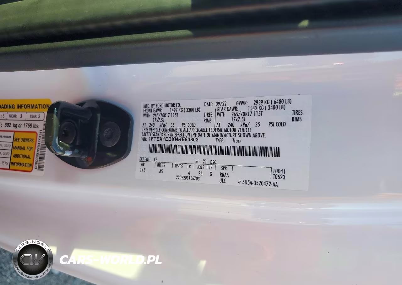 2022 Ford F150 Super Cab VIN:1FTEX1EBXNKE83803 - 12