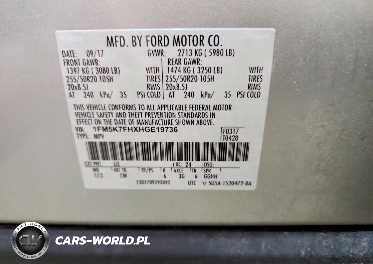 2017 Ford Explorer Limited VIN:1FM5K7FHXHGE19736 - 13