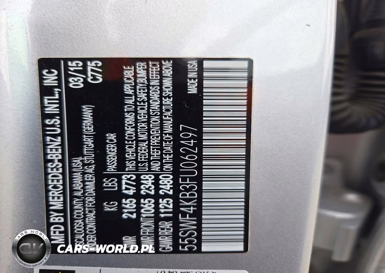 2015 Mercedes-Benz C 300 4Matic VIN:55SWF4KB3FU062497 - 12