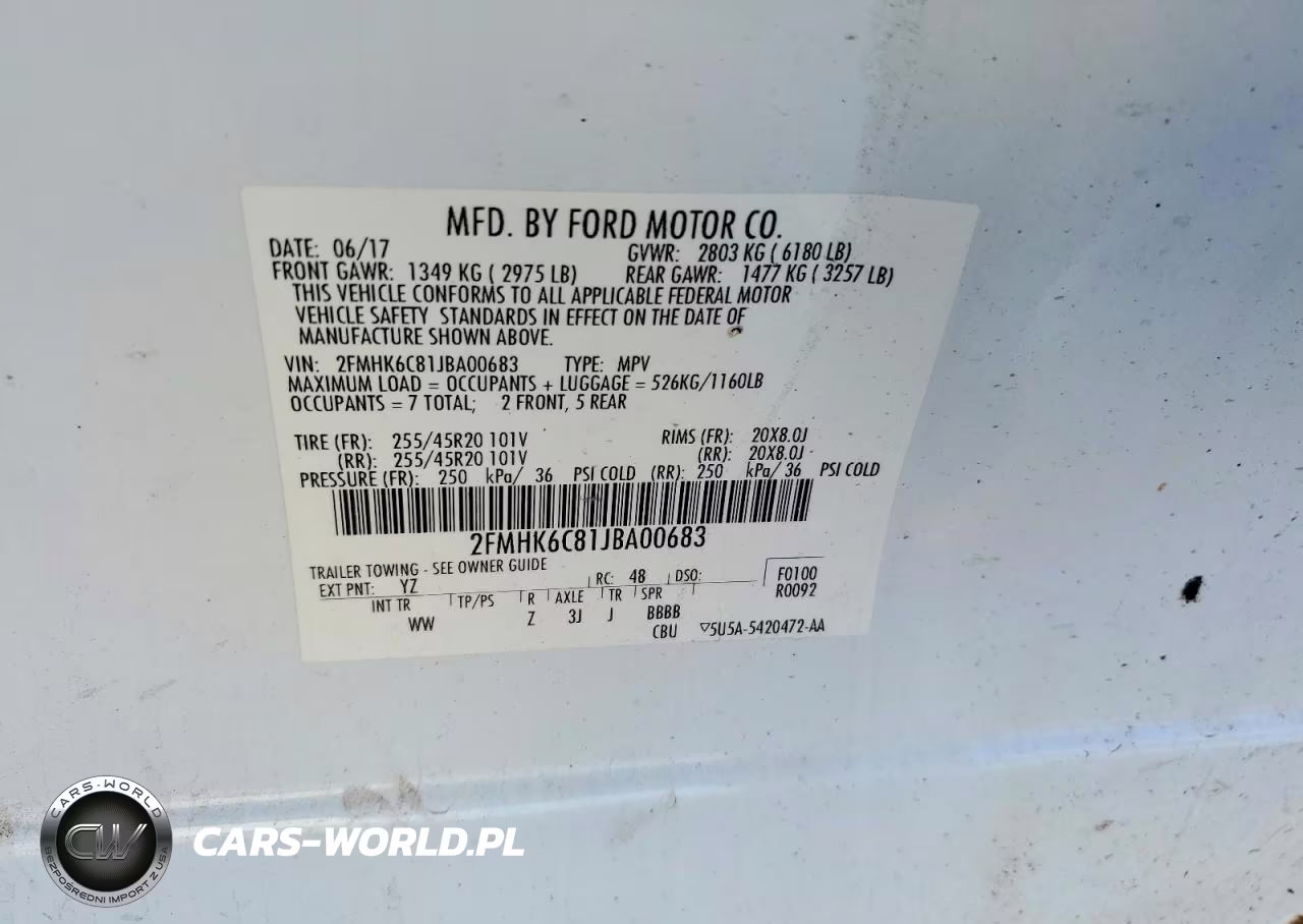 2018 Ford Flex Sel VIN:2FMHK6C81JBA00683 - 13