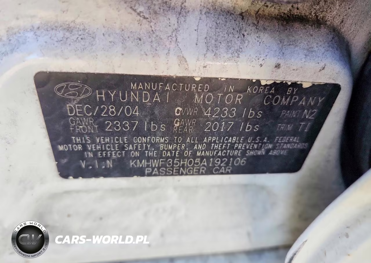2005 Hyundai Sonata Gls VIN:KMHWF35H05A192106 - 12