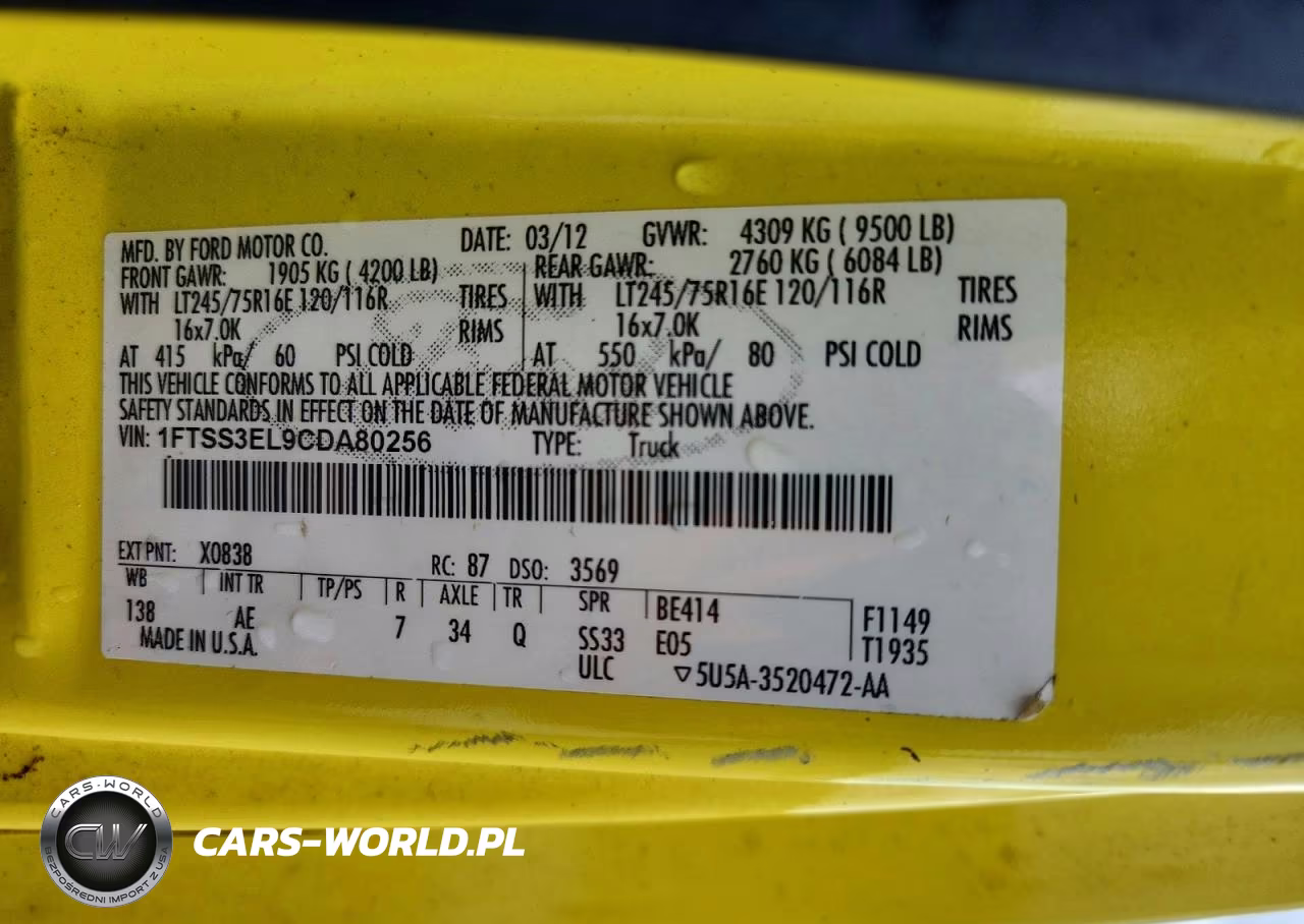 2012 Ford E350 Van VIN:1FTSS3EL9CDA80256 - 13