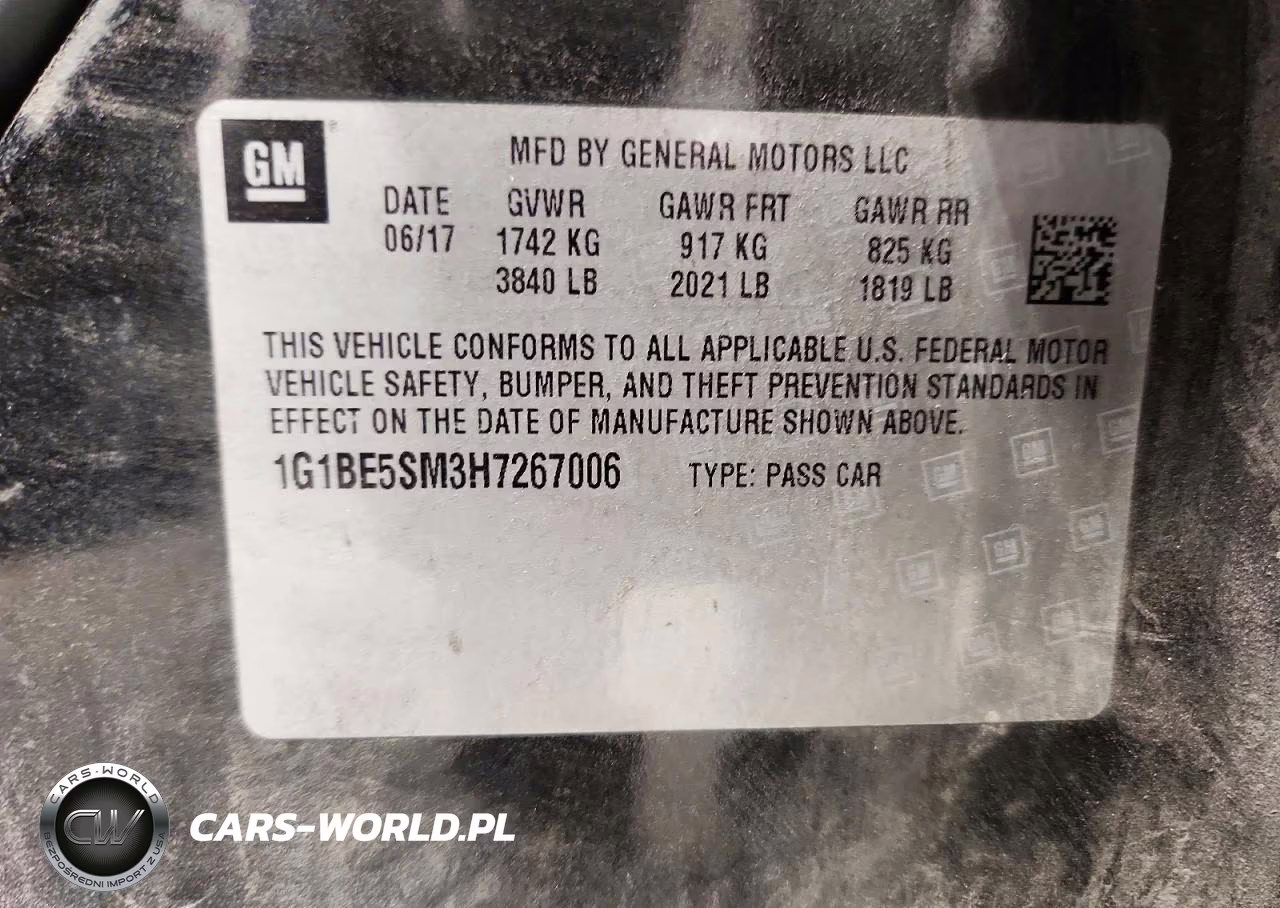 2017 Chevrolet Cruze Lt VIN:1G1BE5SM3H7267006 - 12