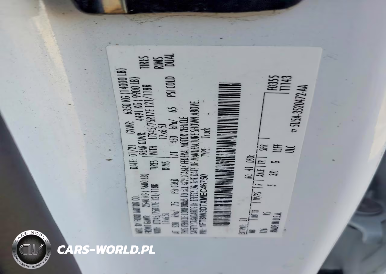 2021 Ford F350 Super Duty VIN:1FT8W3DTXMEC46750 - 12