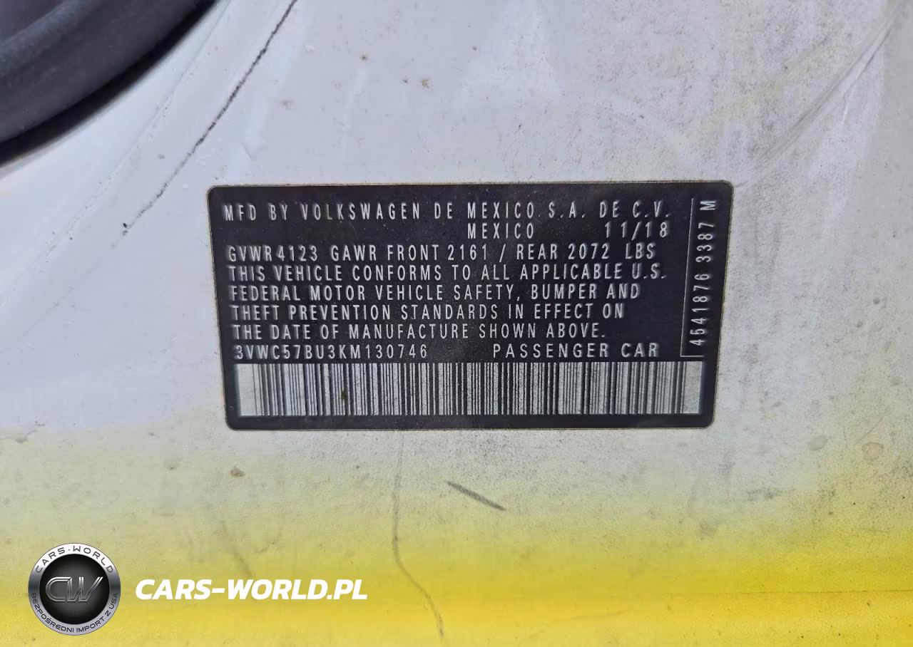 2019 Volkswagen Jetta S VIN:3VWC57BU3KM130746 - 12