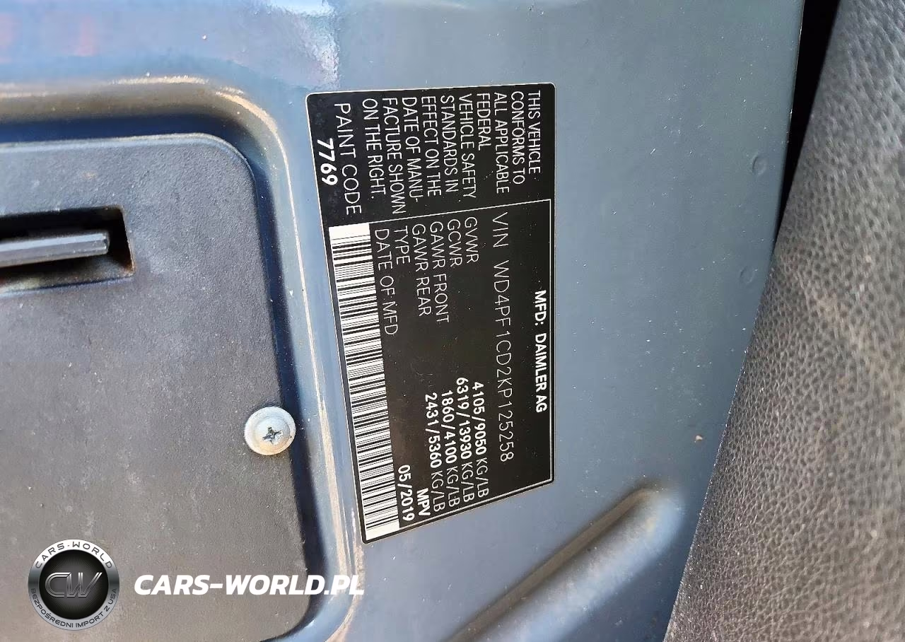 2019 Mercedes-Benz Sprinter 2500-3500 Delivery Van VIN:WD4PF1CD2KP125258 - 13