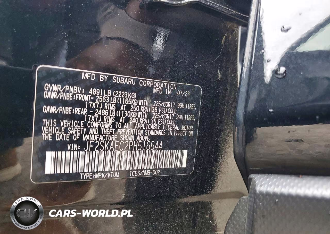 2023 Subaru Forester Premium VIN:JF2SKAEC2PH516644 - 12