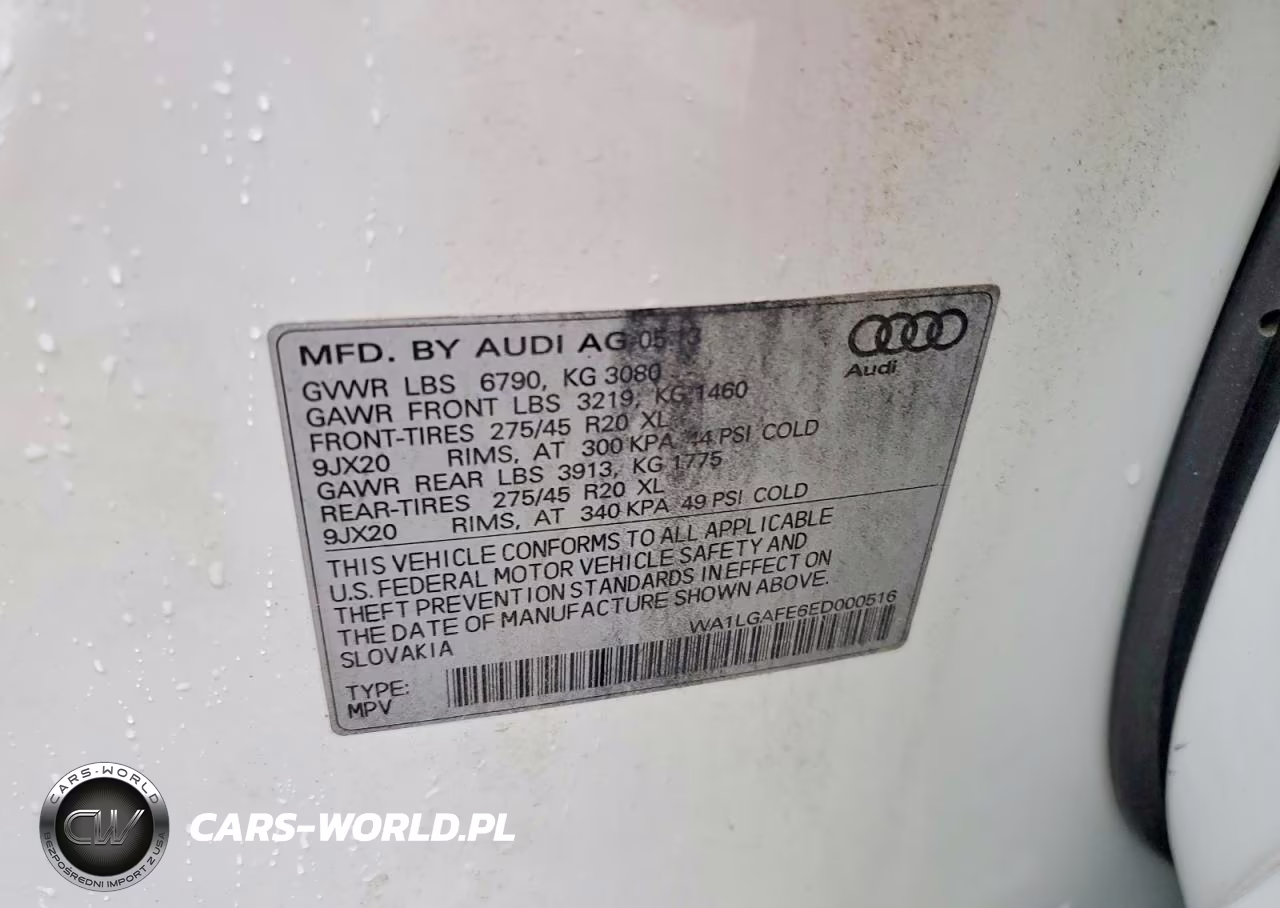 2014 Audi Q7 Premium Plus VIN:WA1LGAFE6ED000516 - 13