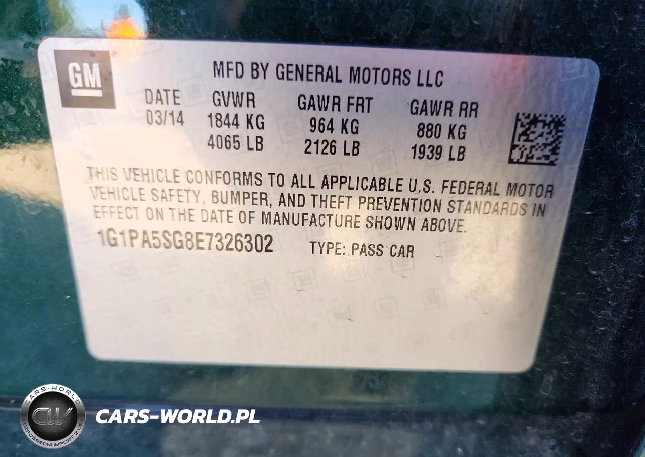 2014 Chevrolet Cruze Ls VIN:1G1PA5SG8E7326302 - 13