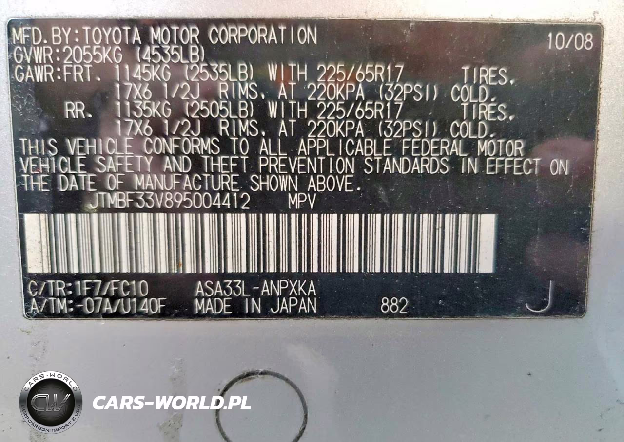 2009 Toyota Rav4 Base VIN:JTMBF33V895004412 - 13