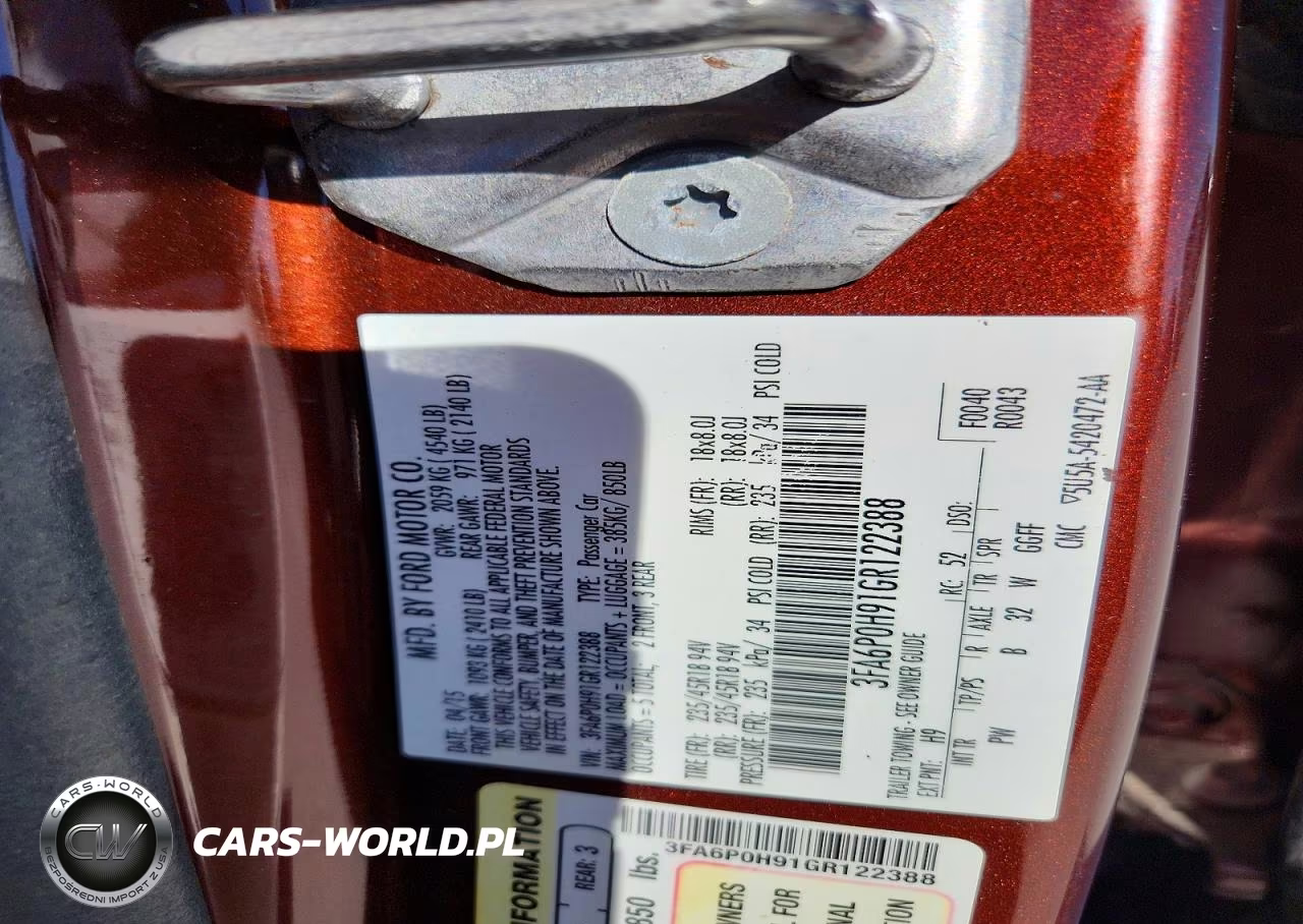 2016 Ford Fusion Se VIN:3FA6P0H91GR122388 - 12