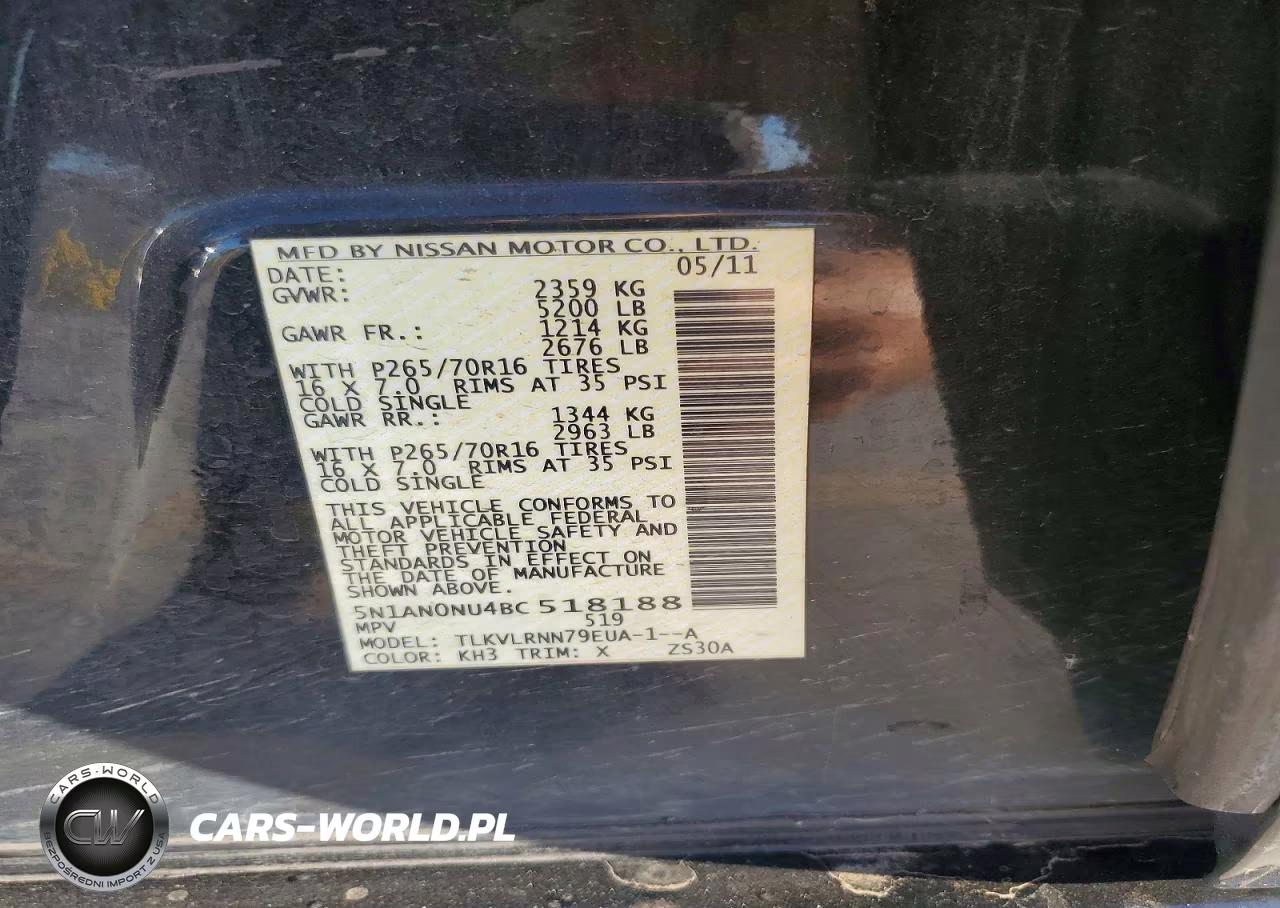 2011 Nissan Xterra X VIN:5N1AN0NU4BC518188 - 13