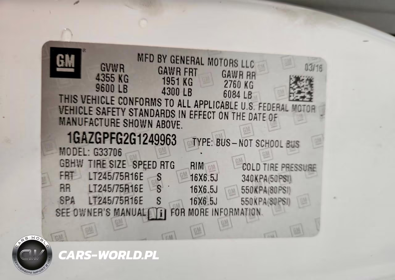 2016 Chevrolet Express G3500 Lt VIN:1GAZGPFG2G1249963 - 13