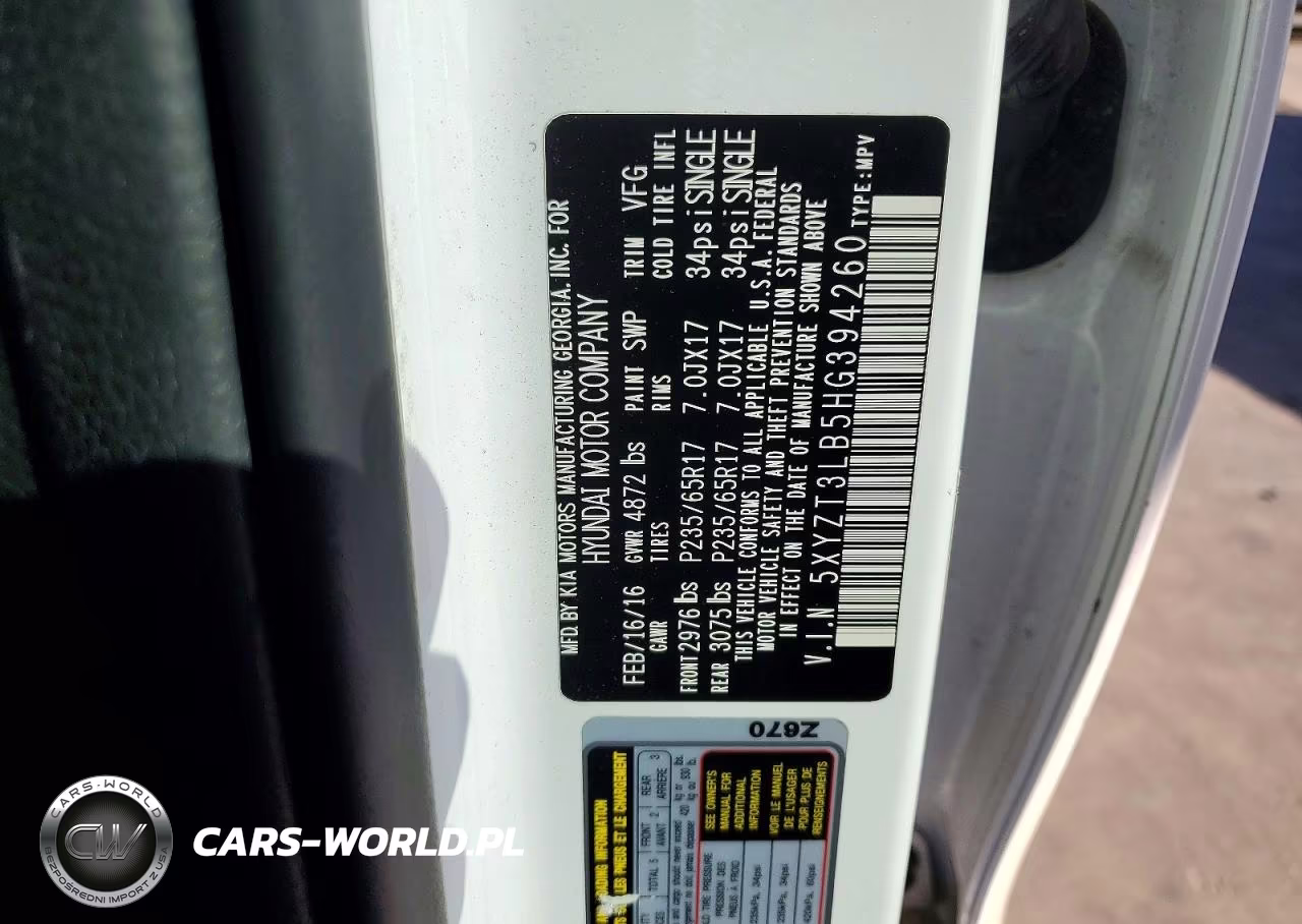 2017 Hyundai Santa Fe Sport 2.4L VIN:5XYZT3LB5HG394260 - 13
