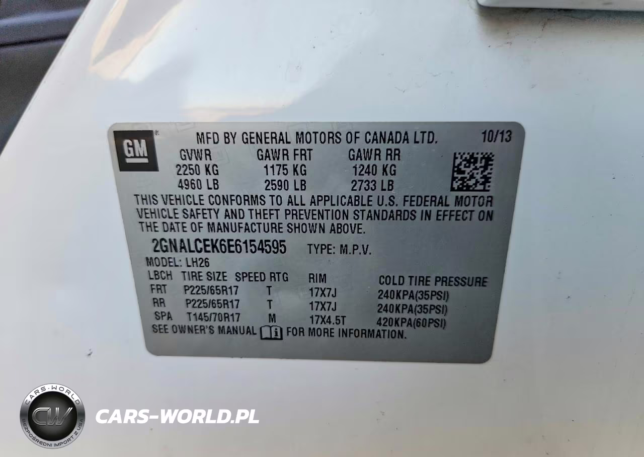 2014 Chevrolet Equinox Lt VIN:2GNALCEK6E6154595 - 12