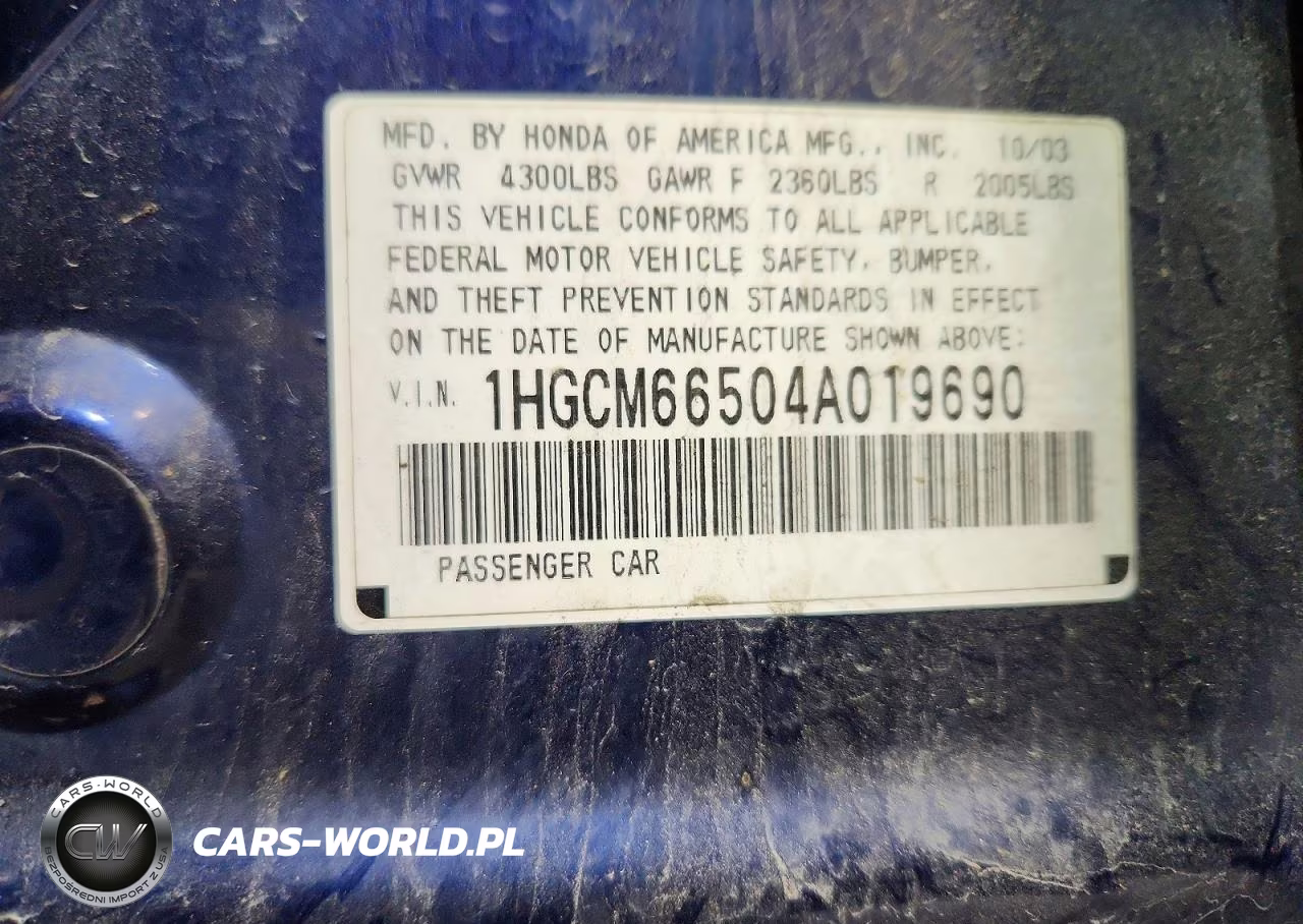 2004 Honda Civic VIN:1HGCM66504A019690 - 12