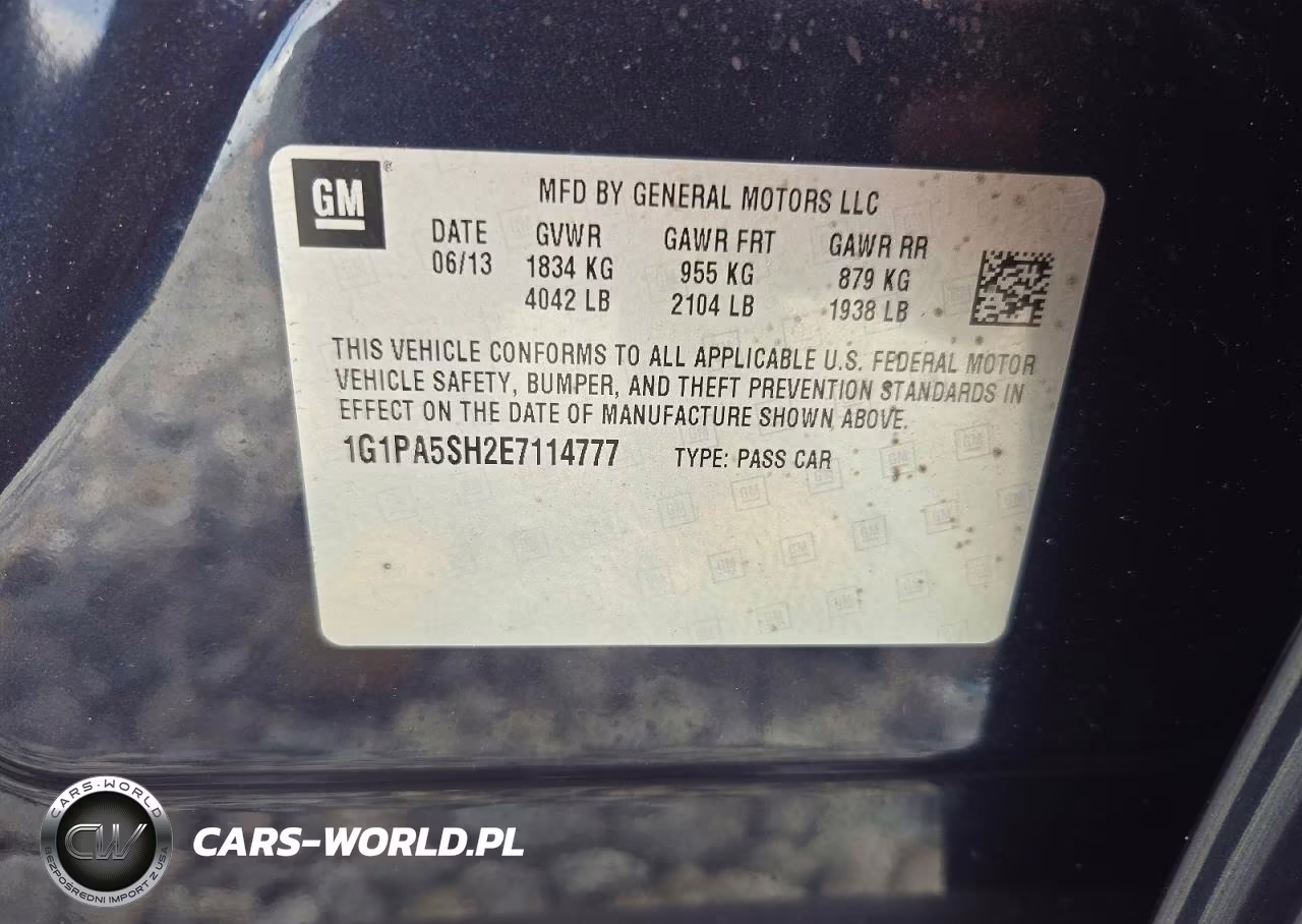 2014 Chevrolet Cruze Ls VIN:1G1PA5SH2E7114777 - 12