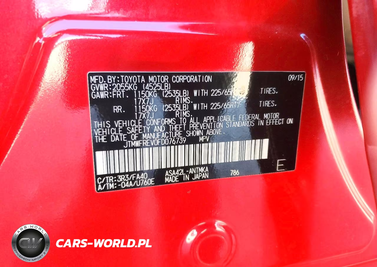 2015 Toyota Rav4 Xle VIN:JTMWFREV0FD076739 - 13